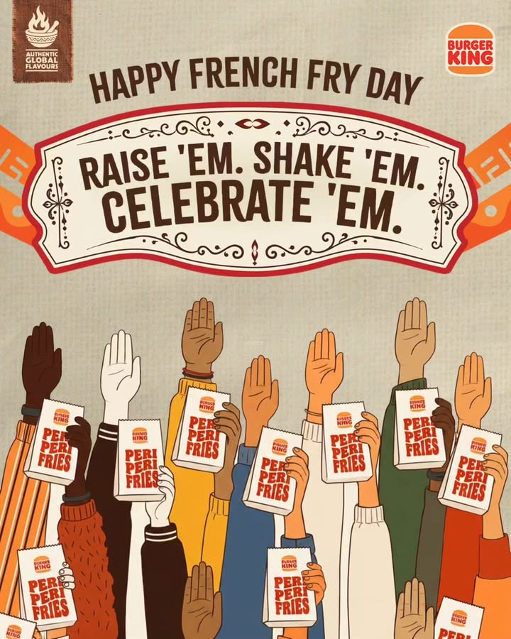 No better day to give your fries the Peri Peri treatment. BurgerKing HappyFrenchFryDay