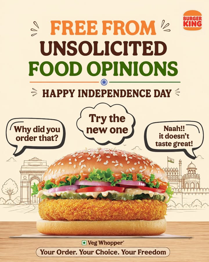 Making way for freedom that lets your cravings thrive. Heres wishing everyone a HappyIndependenceDay. BurgerKing
