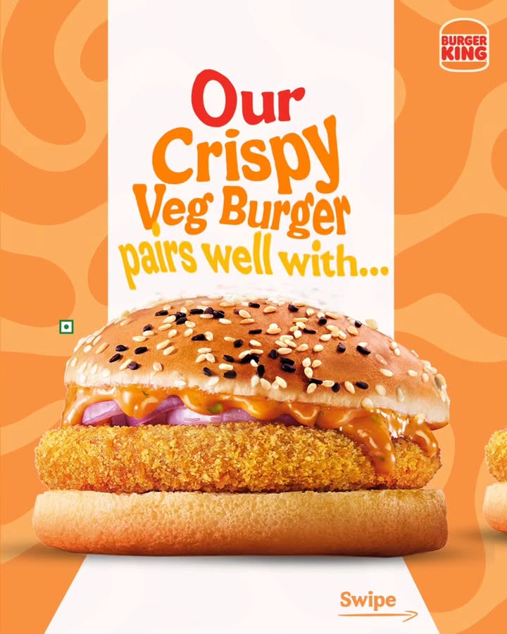 Why stop at one when two Crispy Veg Burgers are just 79 Offer valid only on dine in takeaway. T C applied