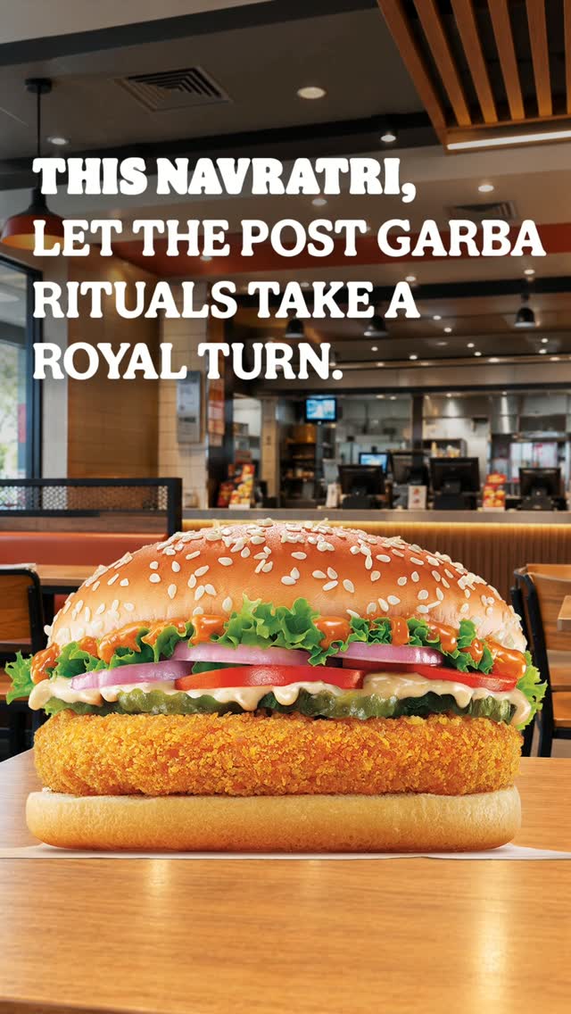 All that garba deserves a royal reward. Happy Navratri BurgerKing HappyNavratri