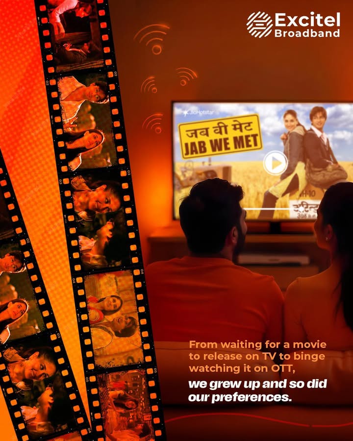 We have evolved and so our choices, let your streaming be broad way in Excitels style. excitelbroadband SecureConnections internetsafety We have evolved and so our choices, let your streaming be broad way in Excitels style