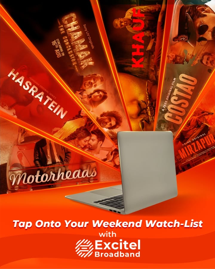 Perfect mood doesnt exist, but perfect binge does. Experience your favorites in 4K OTT streaming. excitelbroadband wifi goodconnections fastrouter fastinternet WeekendWatch OTTS Perfect mood doesnt exist, but perfect binge does. Experience your favorites in 4K OTT streaming