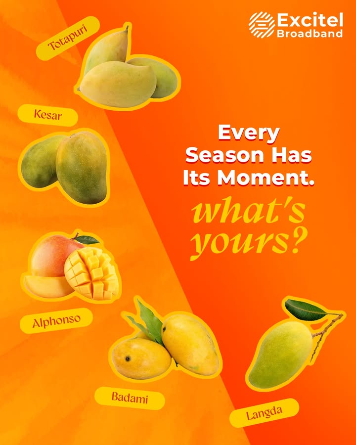 We are in Alphonso season Drop your season and well match you with a broadband plan to binge endlessly excitelbroadband MangoSeason2025 OTTS series fastinternet We are in Alphonso season Drop your season and well match you with a broadband plan to binge endlessly excitelbroadband ...