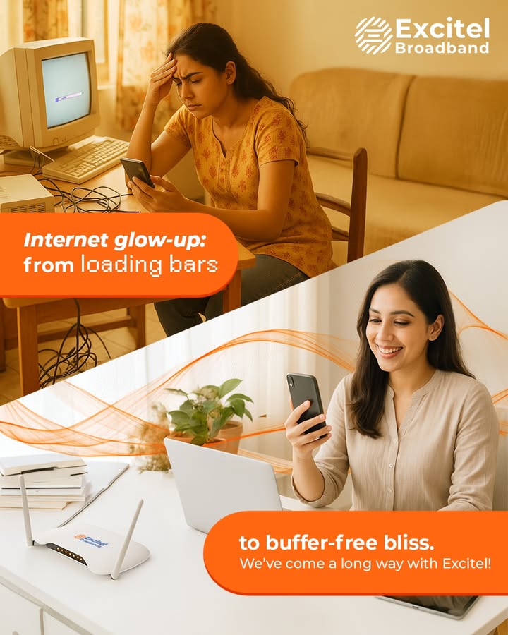 Once upon a time, it took 10 minutes to load a page. Now Just click and stream, thanks to Excitel ExcitelBroadband Excitel FastInternet INTERNET streaming nostalgia NoBuffering Excitel Broadband, Fast Internet, Streaming, Nostalgia Once upon a time, it took 10 minutes to load a page