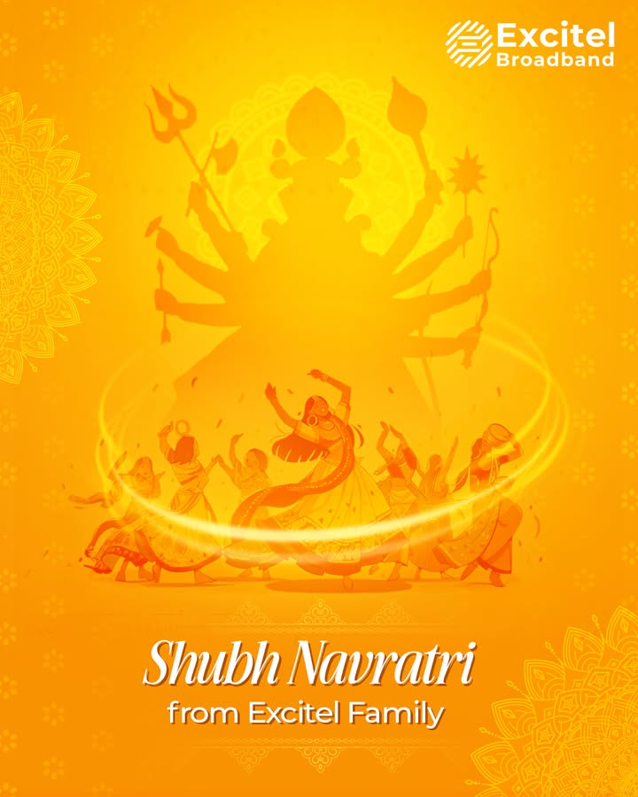 Wishing everyone a hearty and happy Navratri Excitel ExcitelCares ExcitelBroadband bingewatching BufferFre...