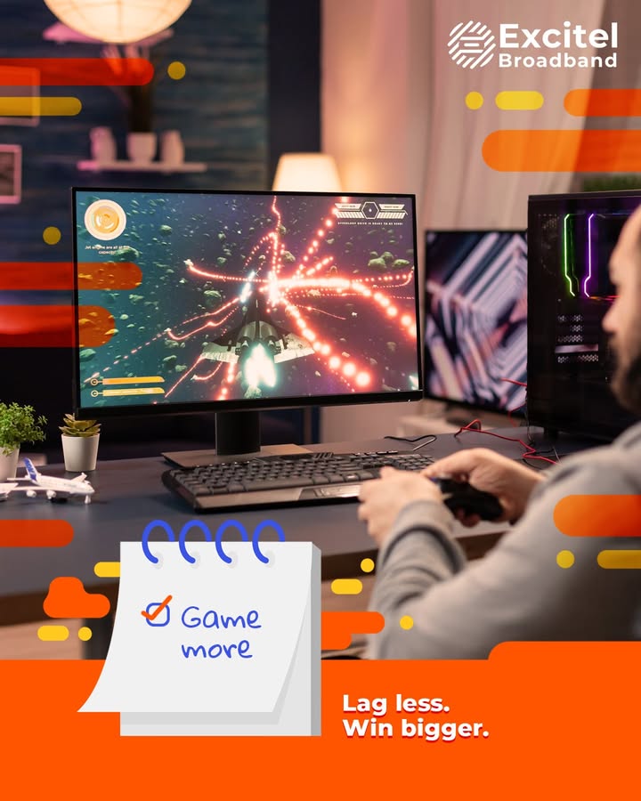Zero lag, full brag. With Excitel, every move is on time. Excitel ExcitelBroadband ExcitelCares speed BufferFree gaming Zero lag, full brag. With Excitel, every move is on time