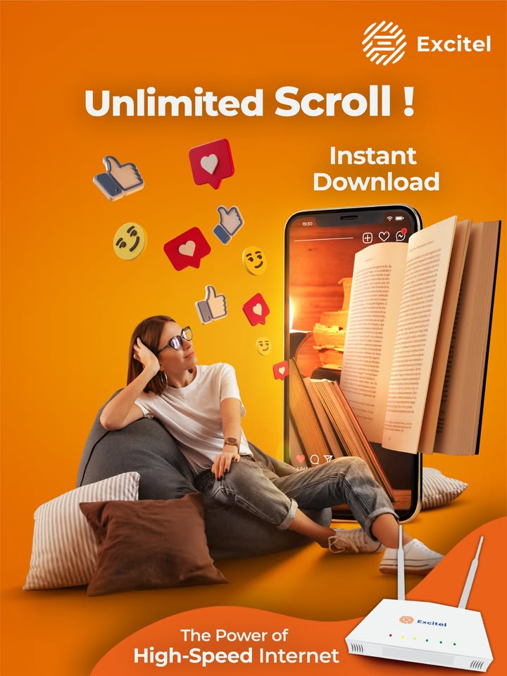 With Excitels ultra fast broadband, comfort meets convenience