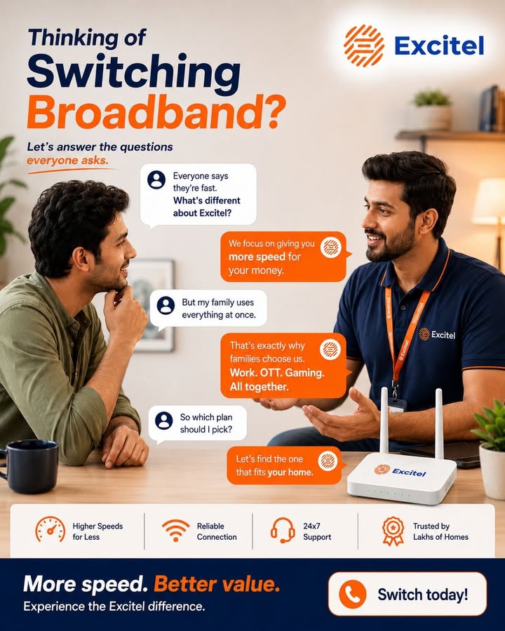 Every broadband promise sounds the same. Until you experience the Excitel difference