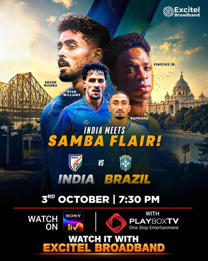 India meets Samba flair Two footballing nations. One electrifying clash