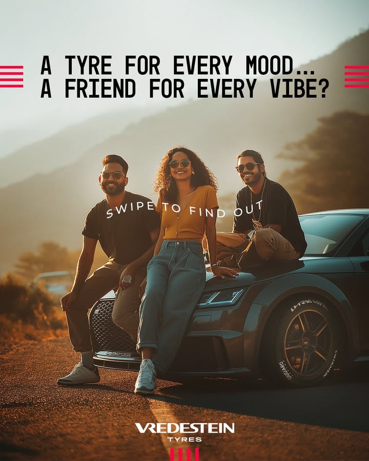 Whos your go to for a spontaneous plan, a secret spot, or a sugar rush at 3 AM With Vredestein Tyres, you truly have a friend for every mood. Dont forget to share this post with your vibe crew to wish them a Happy FriendshipDay . Whos your go to for a spontaneous plan, a secret spot, or a sugar rush at 3 AM With Vredestein Tyres, you truly have a fri...