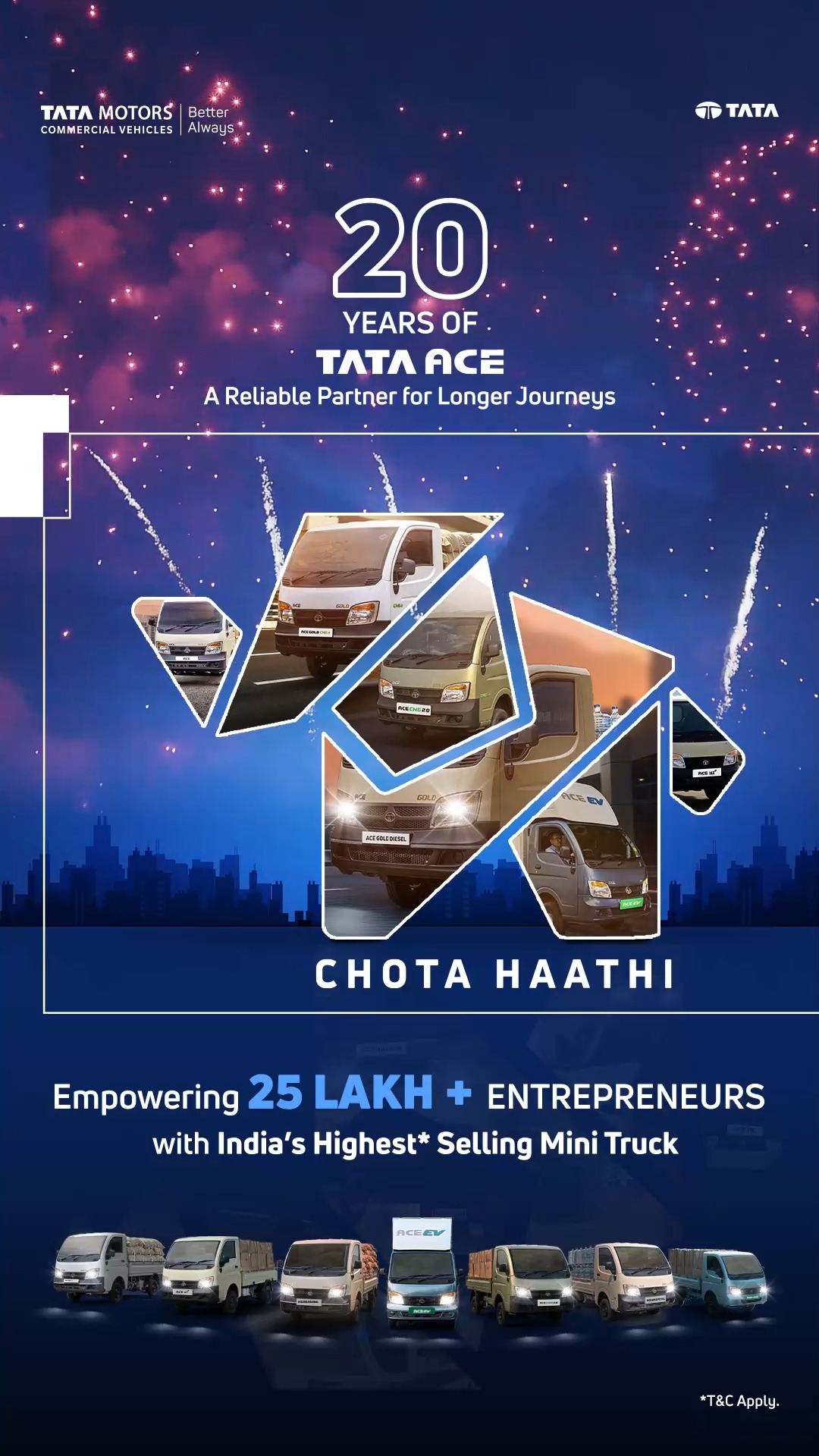 Celebrating 20 years of Chota Haathi Tata ACE has been more than just a vehicle, it s been a partner in progress