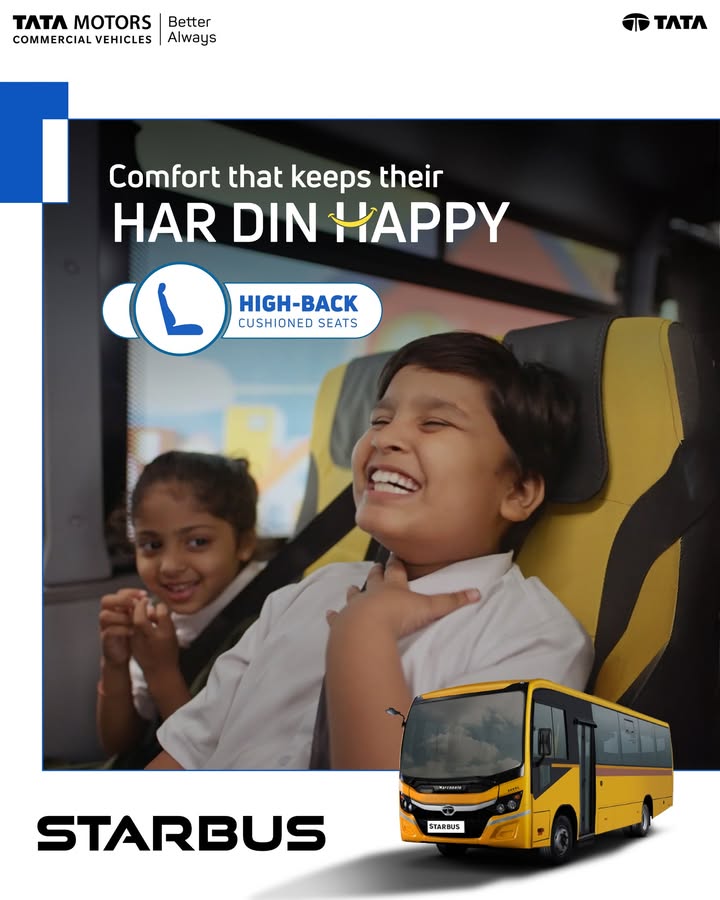 The Starbus high back cushioned seats are designed to support children s posture and keep them at ease during long routes