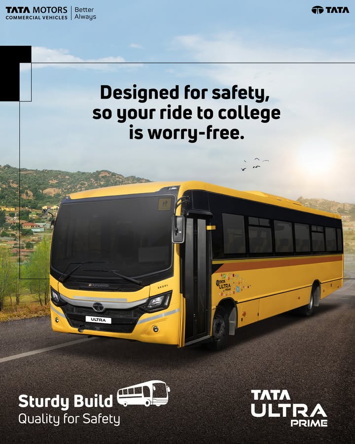 Every journey begins with a first step, and the Tata Ultra Prime Bus ensures it starts on the right note