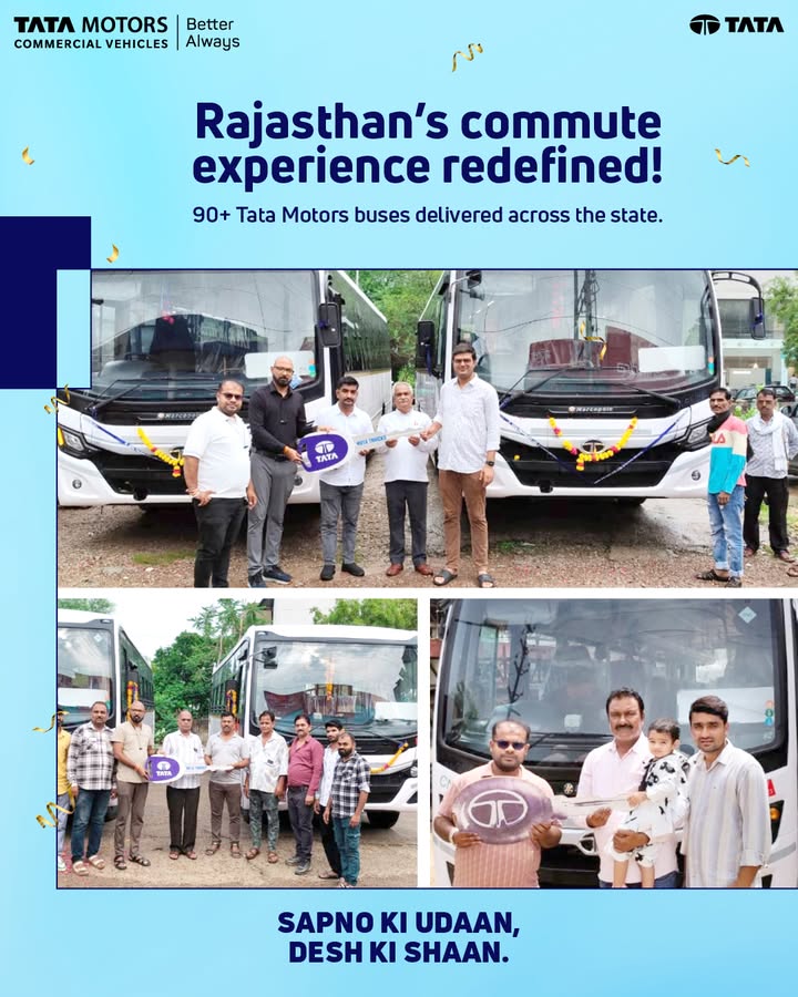 In response to Rajasthans Lok Parivahan initiative, Tata Motors has successfully delivered 90 vehicles across the state