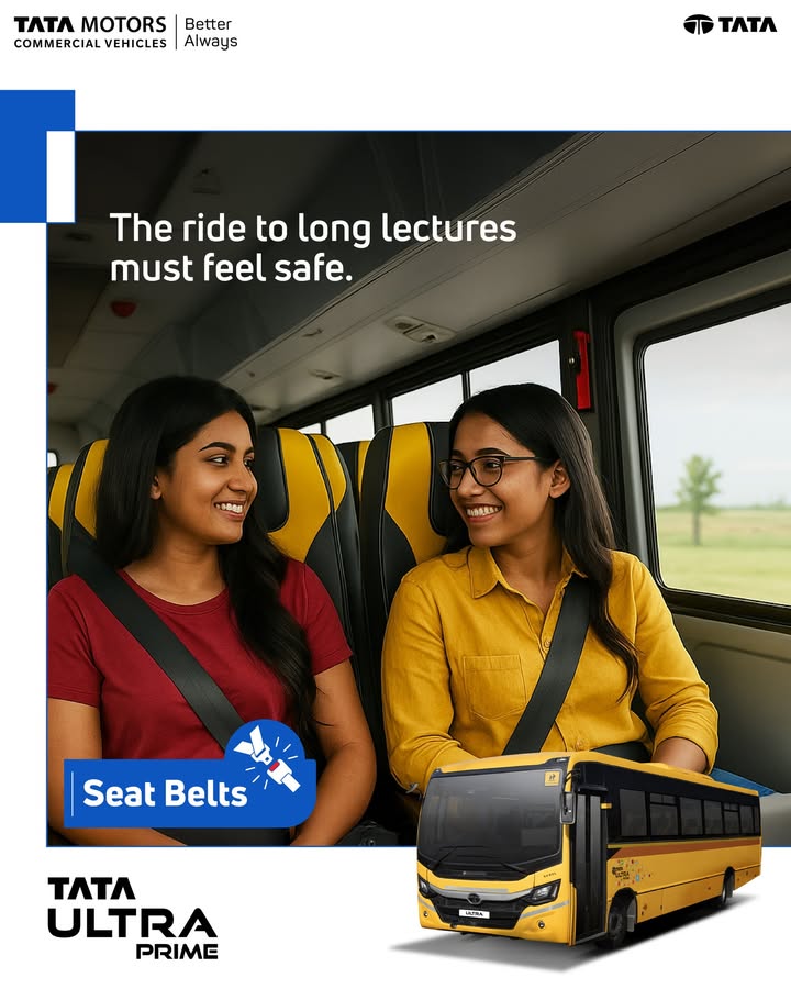 The Tata Ultra Prime College Bus is designed to make every journey secure, right from the first to the last lecture