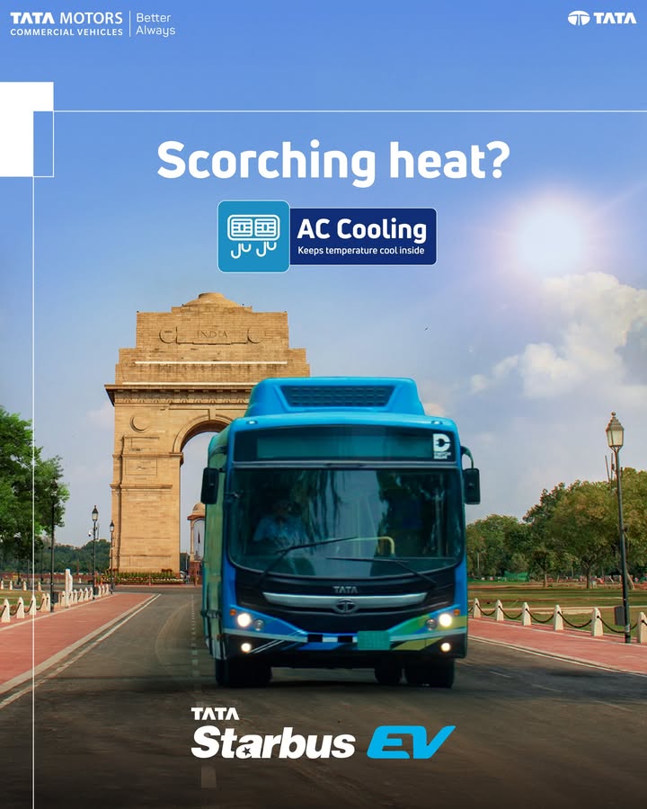The Tata Starbus EV is equipped with a highly efficient air conditioning system
