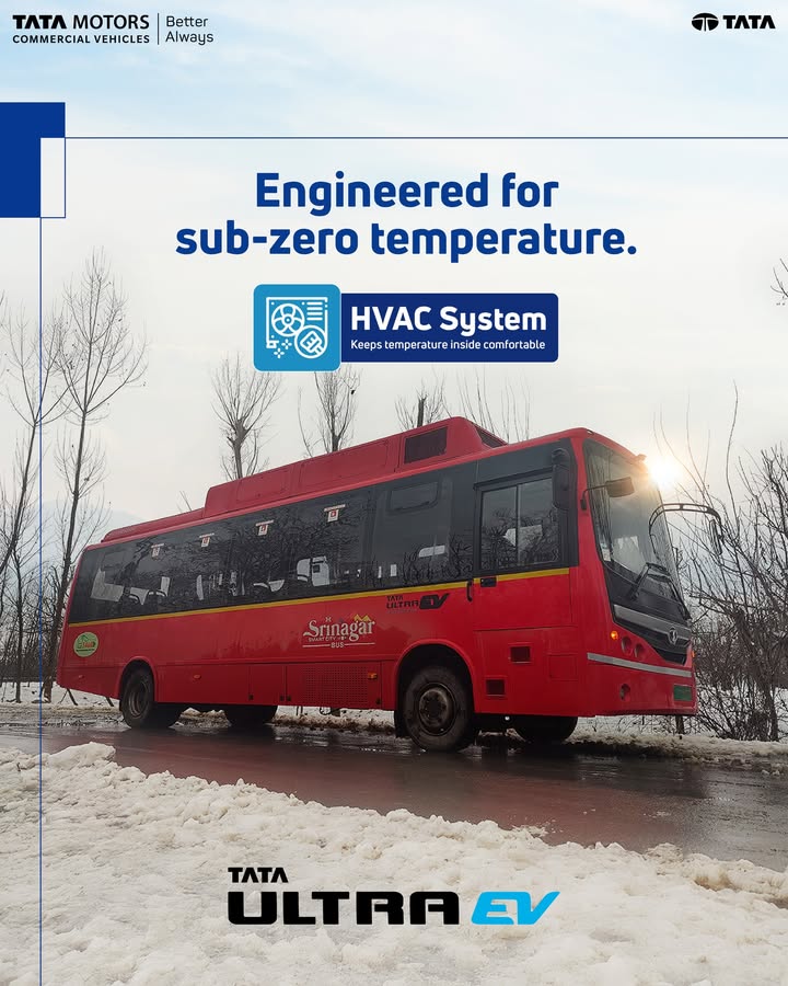 The Tata Ultra EV is engineered to give a reliable performance even in freezing temperatures
