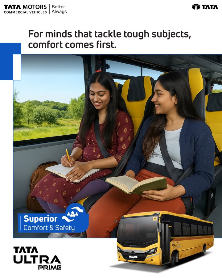 For students navigating complex subjects and packed schedules, the Tata Ultra Prime College Bus ensures every ride is safe