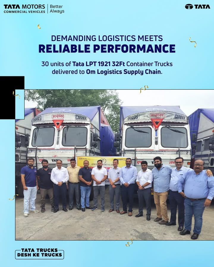 We are proud to deliver 30 units of Tata LPT 1921 32Ft Container Trucks to Om Logistics Supply Chain. With Turbotronn 2