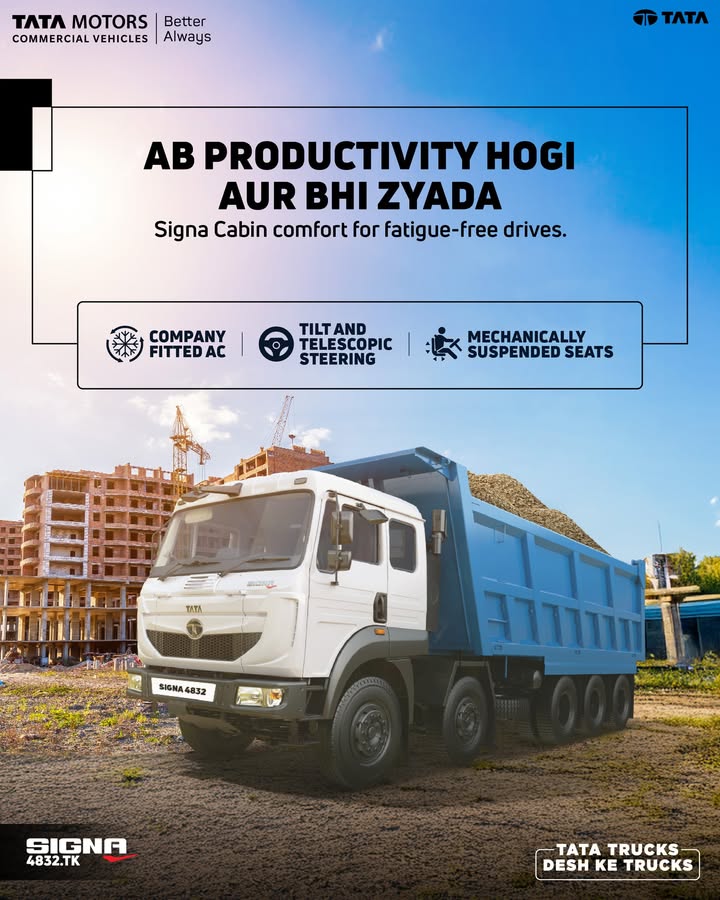 The Tata Signa 4832.TK is engineered to make every long journey less tiring and more efficient