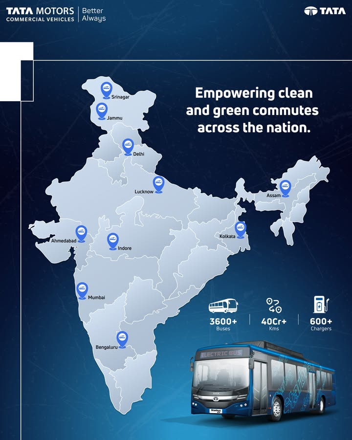 With over 3600 electric buses running across the country, Tata Motors is leading the shift to sustainable public transport