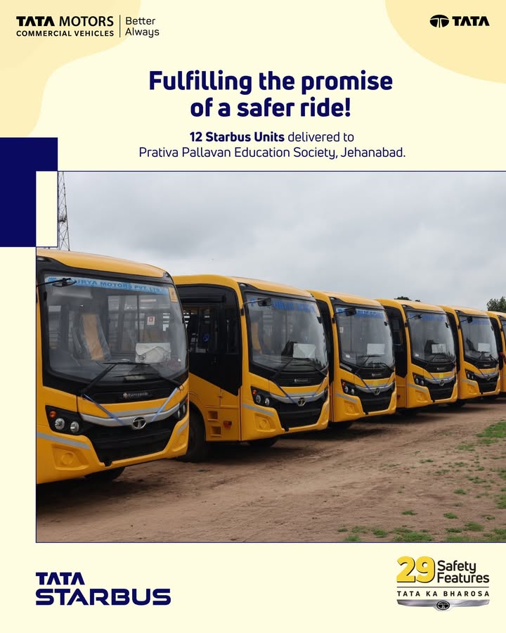 Were happy to share that we have successfully delivered 12 Starbus 38 A D units to Prativa Pallavan Education Society in Jeh...