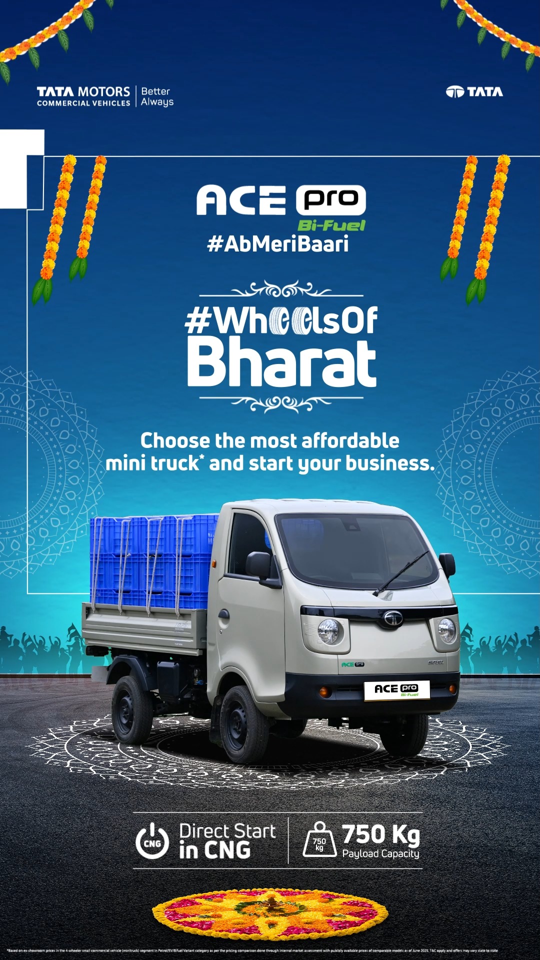 This Ganesh Chaturthi, the ACE Pro Bi Fuel powers entrepreneurs with a CNG Petrol engine, extended range and assured savings...