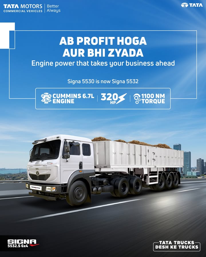 The Tata Signa 5532.S 6x4 is designed to elevate your business with unmatched power and reliability. Its 6