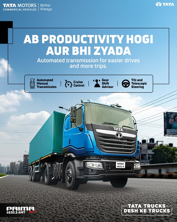 Better productivity always with smarter features that make every drive easier and more efficient. Tata Prima 4630 Better productivity always with smarter features that make every drive easier and more efficient. Tata Prima 4630