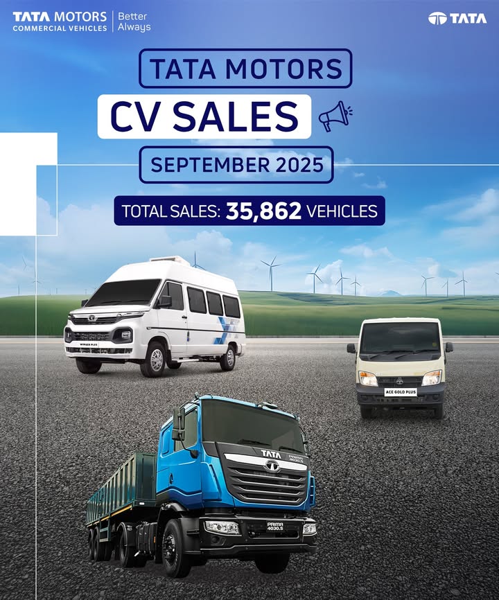 Tata Motors CV Sales Release September 2025 TataMotorsCommercialVehicles BetterAlways Tata Motors CV Sales Release September 2025 TataMotorsCommercialVehicles BetterAlways