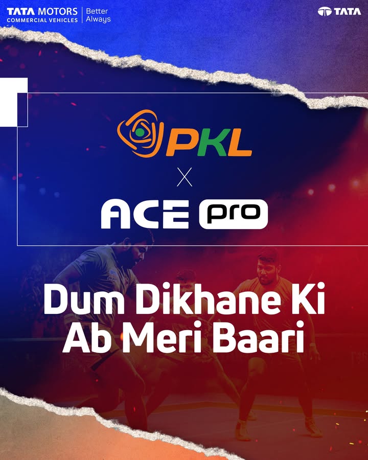 The mat is set, the stakes are high. Tata ACE Pro is proud to power every raid, every tackle, and every moment of the Pro Kabaddi League. Get ready for unstoppable action ProKabaddiLeague AbMeriBaari DumDikhaaneKi ACEPro tatamotorssmalltrucks The mat is set, the stakes are high