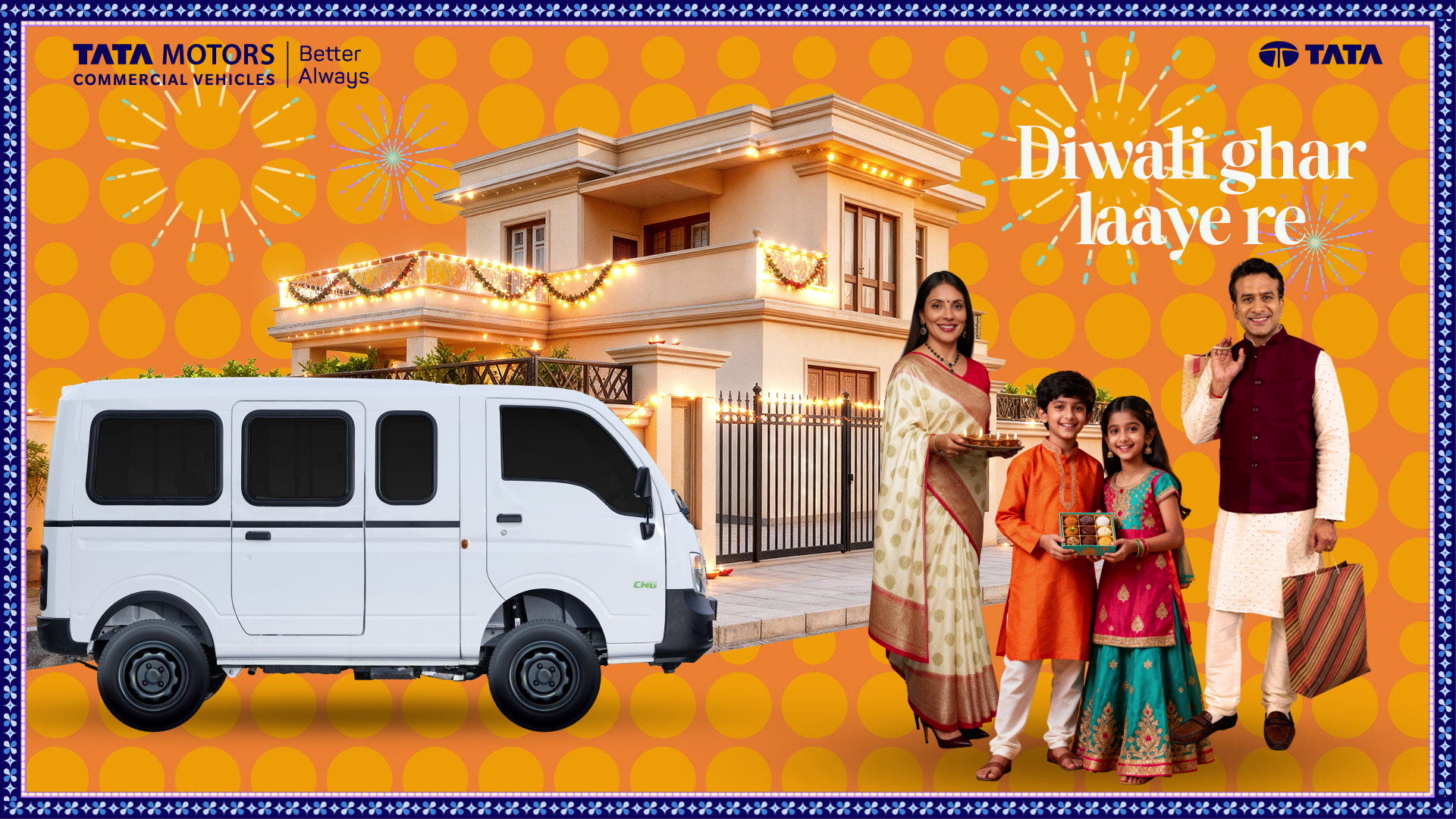 From the fragrance of fresh flowers in the market, to the sweetness of mithai shared with loved ones, to the glow of diyas that brighten every doorstep, behind each moment of joy is a Tata Motors Commercial Vehicle, driving the spirit of Diwali forward From the fragrance of fresh flowers in the market, to the sweetness of mithai shared with loved ones, to the glow of diyas t...