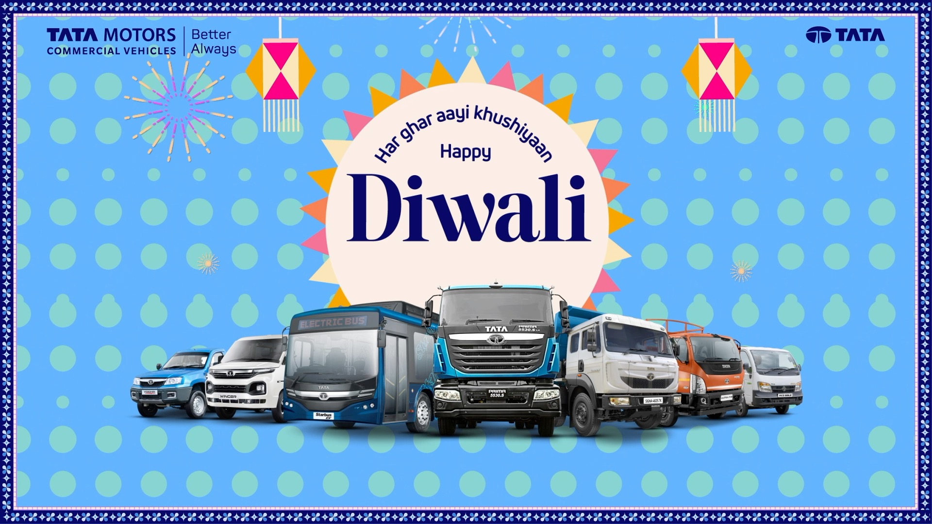 From the fragrance of fresh flowers in the market, to the sweetness of mithai shared with loved ones, to the glow of diyas that brighten every doorstep, behind each moment of joy is a Tata Motors Commercial Vehicle, driving the spirit of Diwali forward From the fragrance of fresh flowers in the market, to the sweetness of mithai shared with loved ones, to the glow of diyas t...