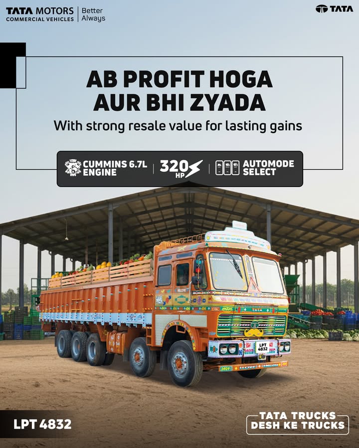 The Tata LPT 4832, powered by a robust 6