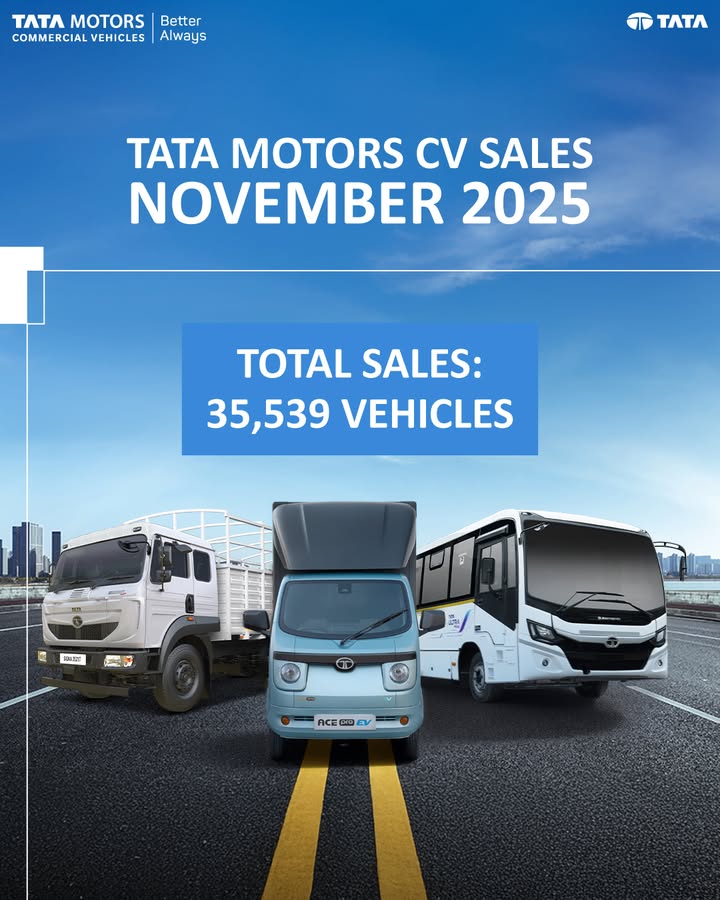 Tata Motors CV Sales November 2025 Click on the link to know more https cv.tatamotors