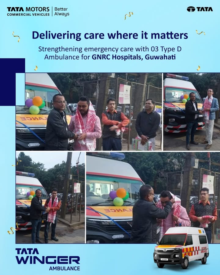 We are proud to support GNRC Hospitals, Guwahati with the delivery of three Type D Winger Ambulance