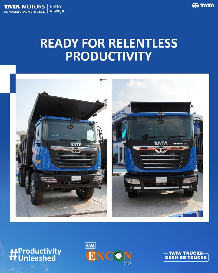 Tata Motors Commercial Vehicles brings a powerful new line up of tippers to EXCON 2025. The Prima 3540.K and Prima 3532