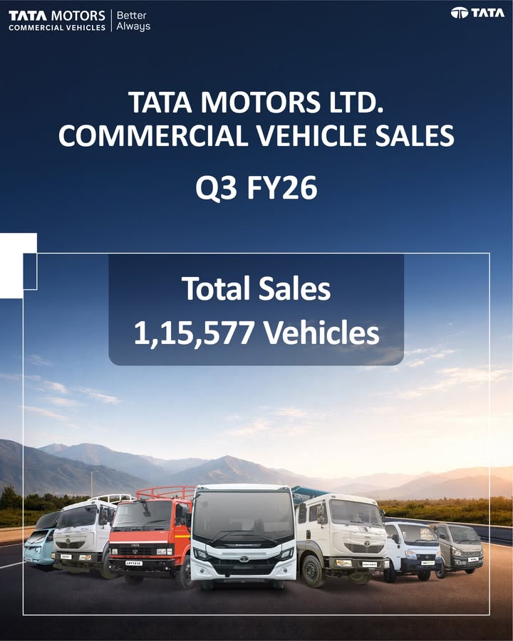 Tata Motors Limited Commercial Vehicle Sales Q3 FY26. Click on the link to know more https cv.tatamotors