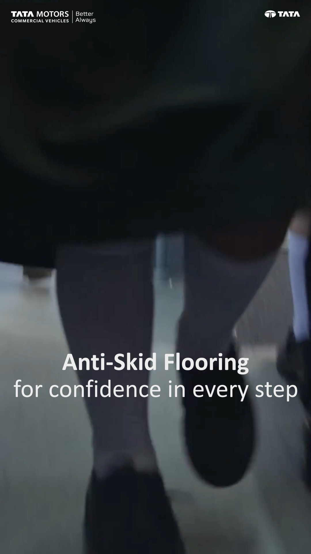 Anti skid flooring keeps every step steady as students move around the bus