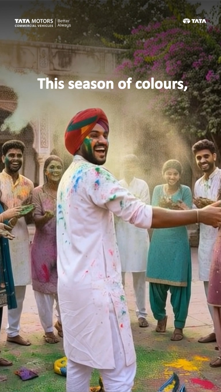 Bursting through a shower of colours, our small trucks are part of every celebration