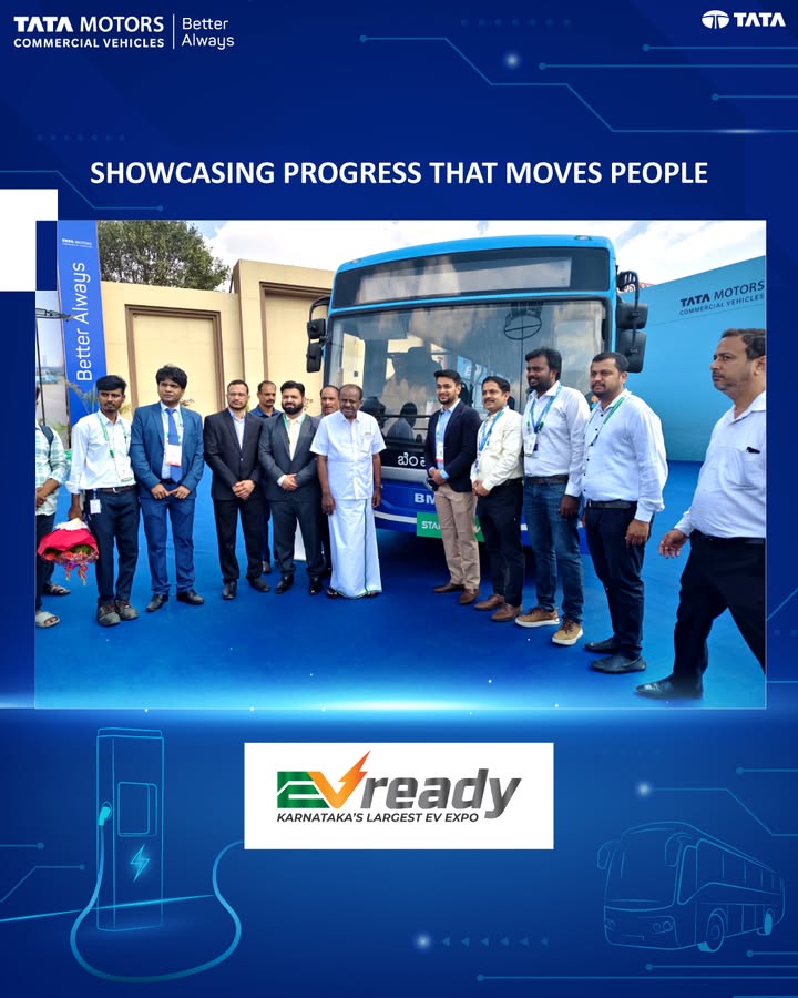 At EV Ready 2026, Karnatakas largest EV Expo, Tata Motors Buses and Vans proudly showcased the Tata Starbus EV in the presen...