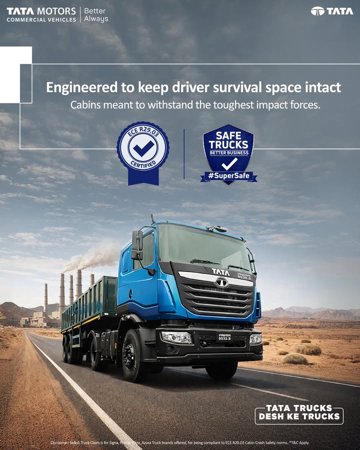 The Tata Prima 5532.S is engineered with safety at its core