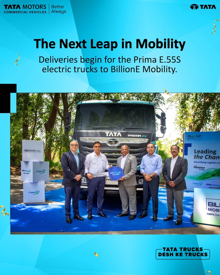 Tata Motors Commercial Vehicles has begun deliveries of the Prima E