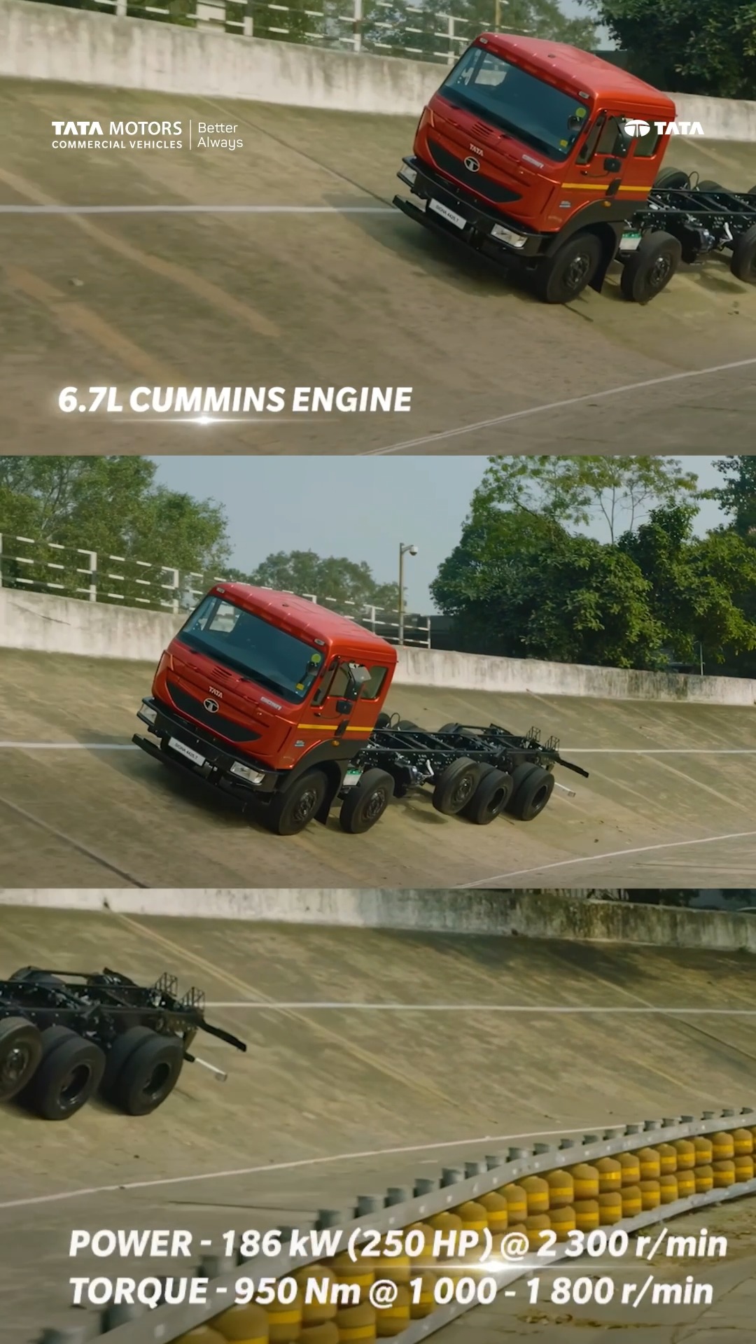 For the loads that test limits. The Tata Signa 4425
