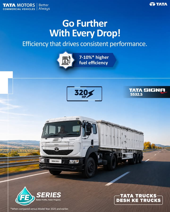 Every drop counts when performance stays consistent. The Tata Signa 5532