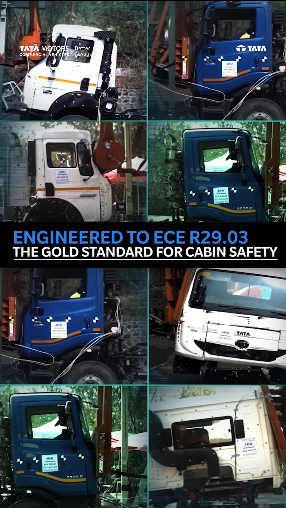 India moves forward on the strength of its truck drivers. That is why the Azura range is built safety first at its core