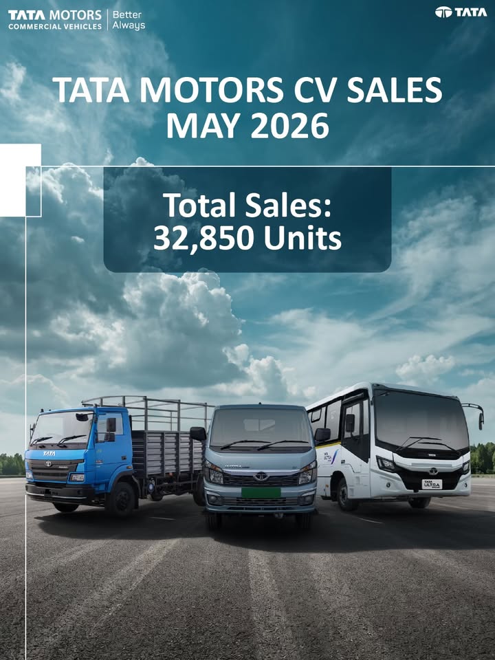 Tata Motors CV Sales May 2026. Click on the link to know more https cv.tatamotors