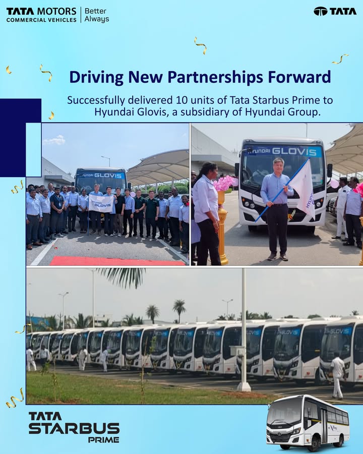We are delighted to mark the beginning of our association with Hyundai Glovis through the successful delivery of 10 buses
