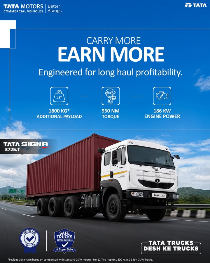 When every trip counts, carrying more can mean earning more. It delivers 186 kW of engine power and 950 Nm torque