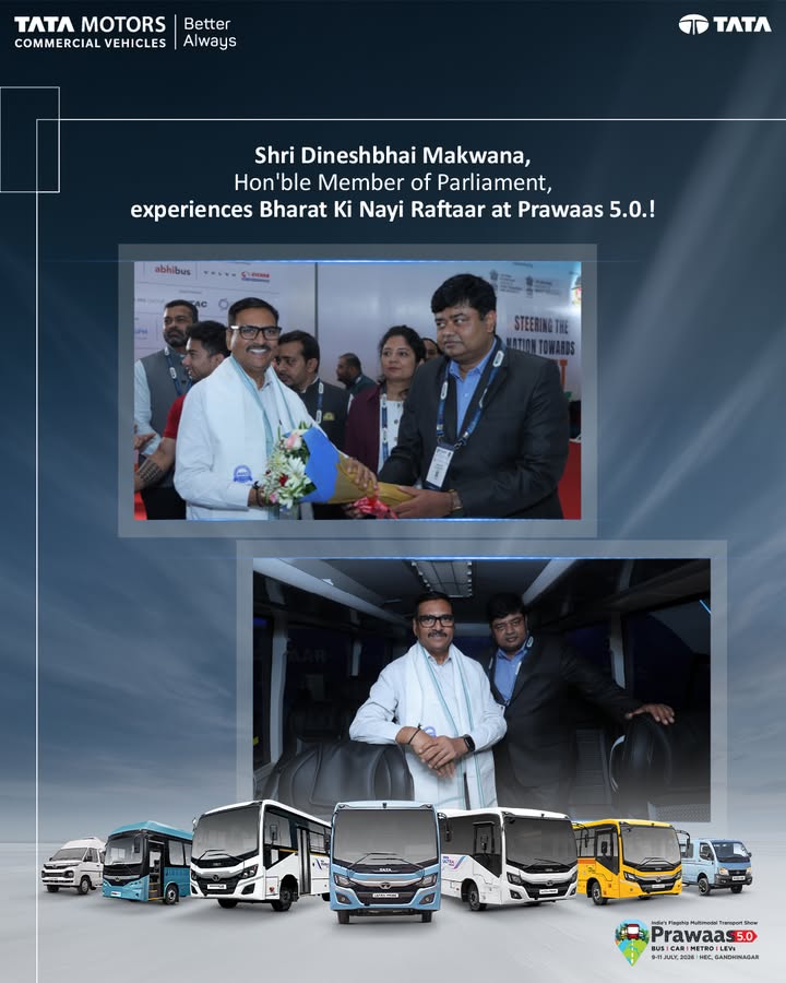 The Tata Motors pavilion is delighted to welcome Shri Dineshbhai Makwana, Hon ble Member of Parliament